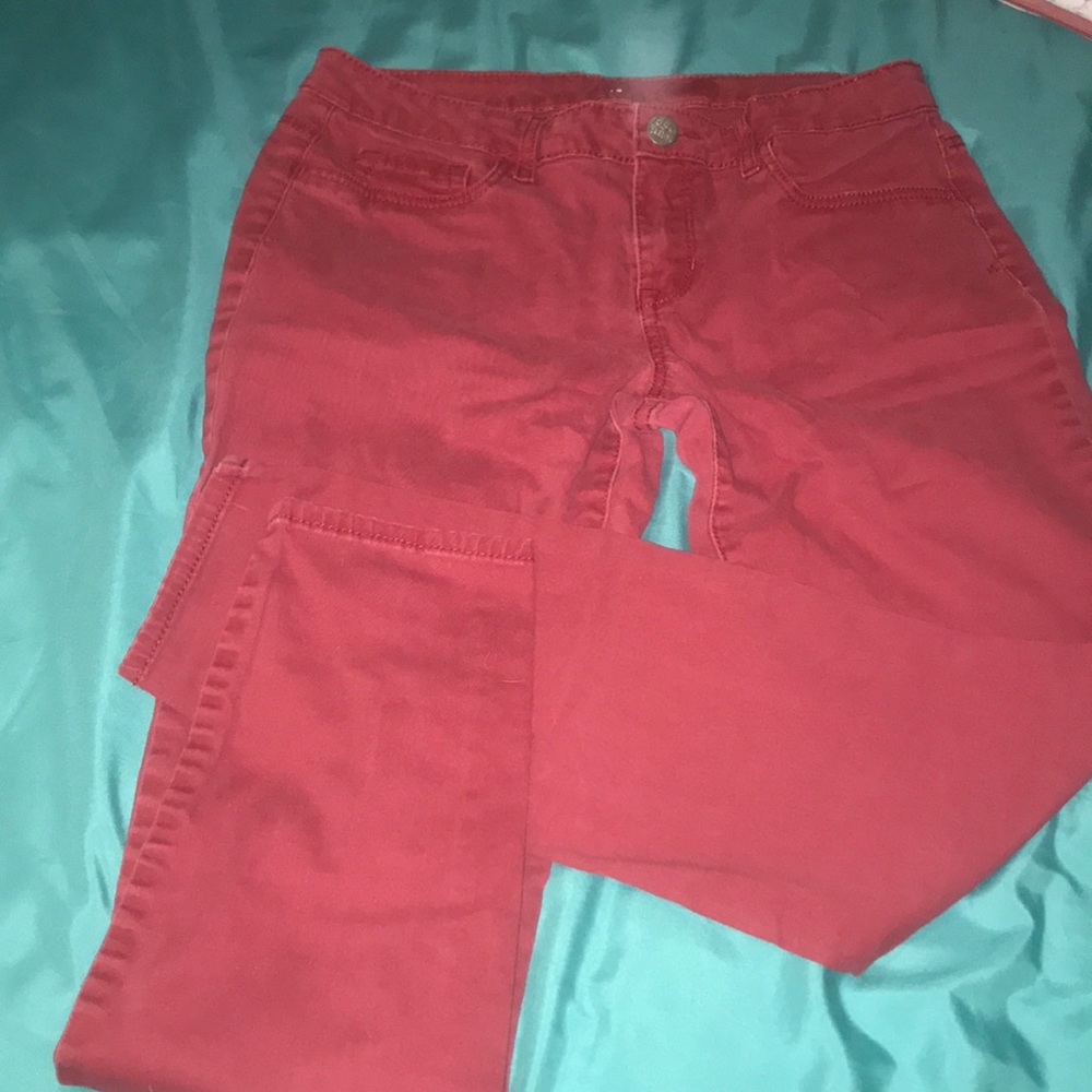 Red jeggings